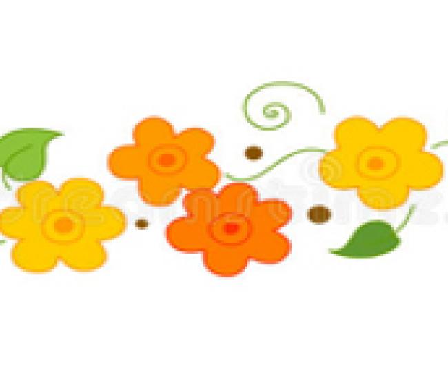 illustration of yellow and orange flowers