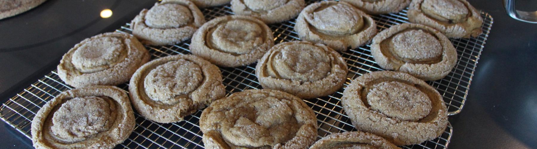 Bakeology cookies coming out of the oven.