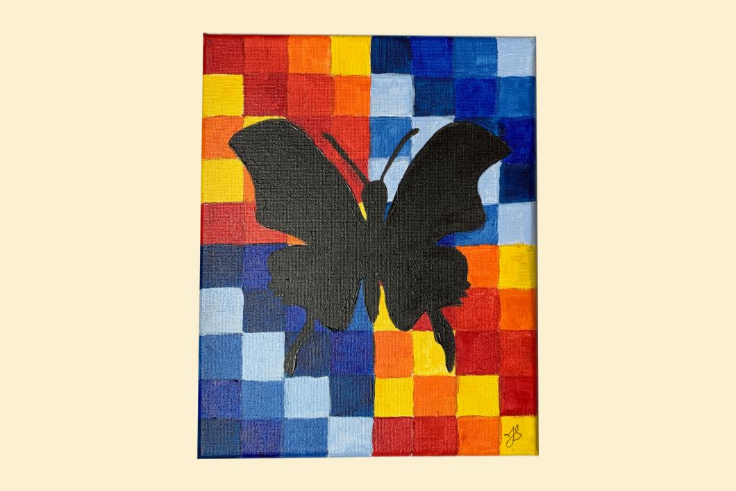 Checkered Butterfly, by Vin Weasel (8” x 10”) | $40